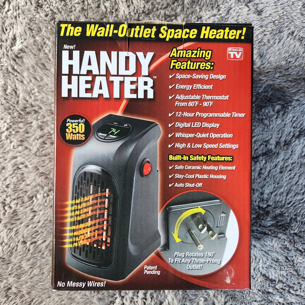 As Seen On TV Black Plug-In Heater - Ontel Brand!